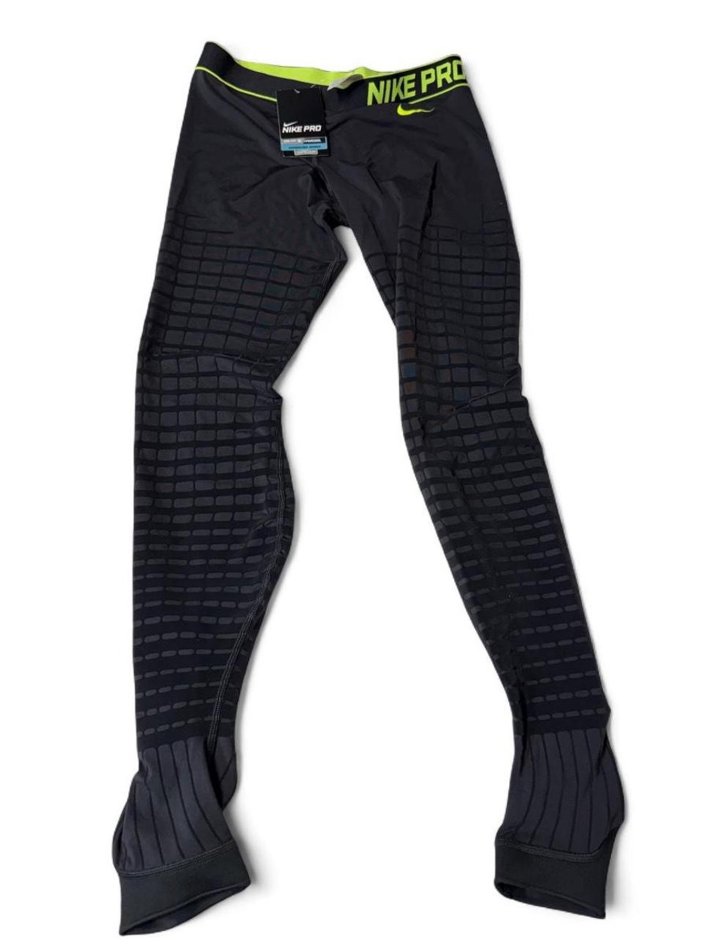 Nike Pro Hypercool Compression Stirrup Tights Women’s XL Black Volt NWT